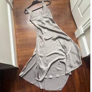 AllSaints Satin Bias Cut Champagne Dress